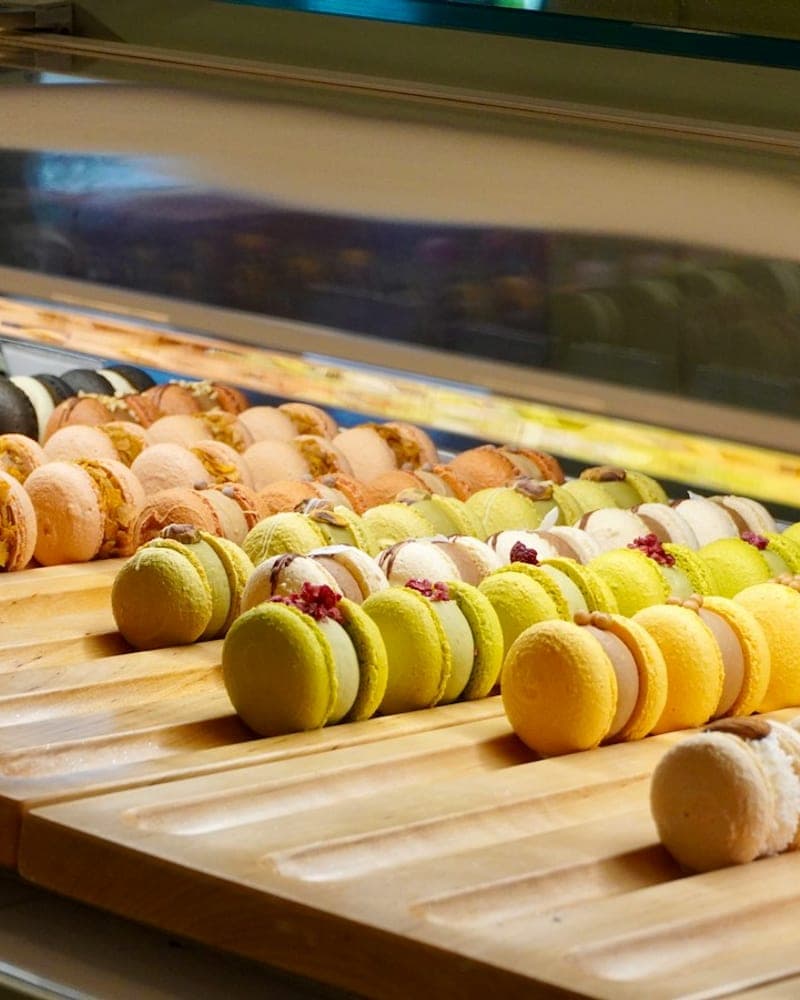 Vitrina con macarons